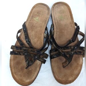 Women’s Dansko Metallic Black Shimmer Sandal size 39